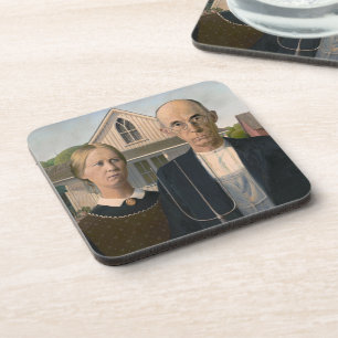 Dessous-de-verre American Gothic : Vie rurale pauvre paysan