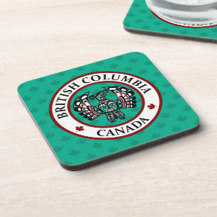 Dessous-de-verre Amérindien Noir Blanc Art Thunderbird