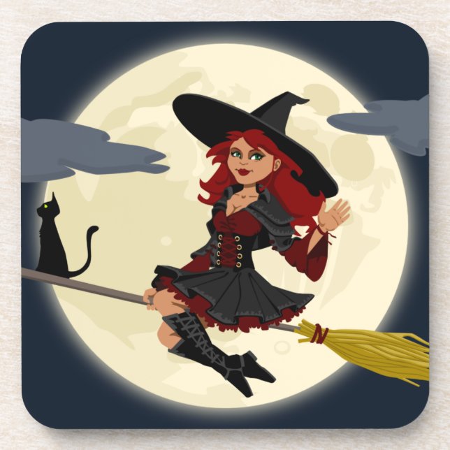 Dessous-de-verre Amical halloween sorcier enfants (Devant)