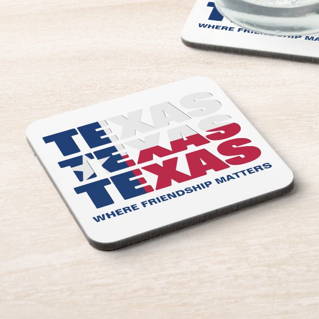 Dessous-de-verre Amitié patriotique TEXAS DRAPEAU (Côté gauche)