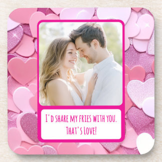 Dessous-de-verre Amour Coeur Confetti Partager Mes Fries