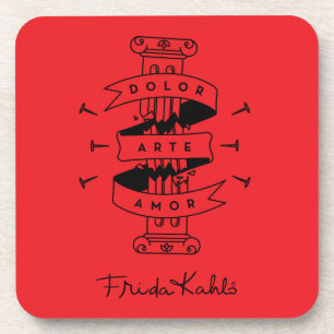 Dessous-de-verre Amour d'art de douleur de Frida Kahlo  