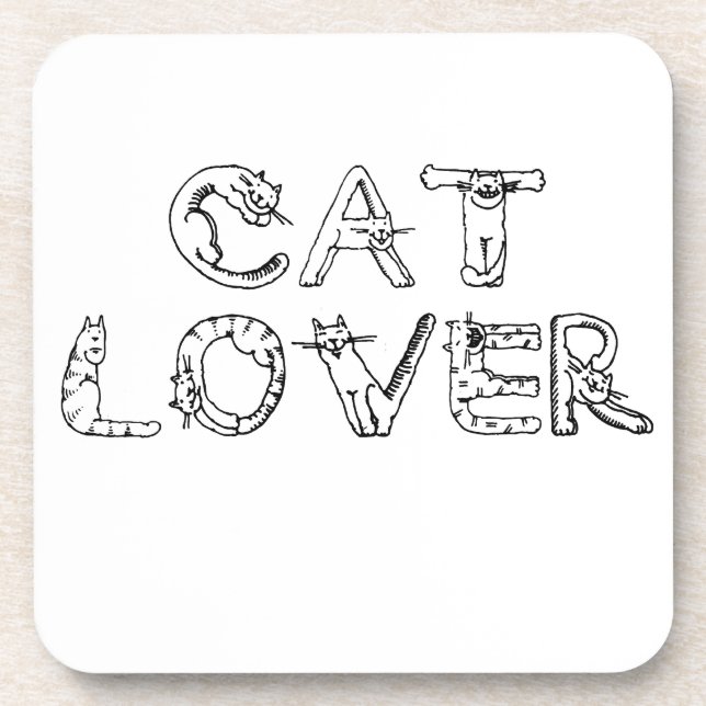 Dessous-de-verre Amoureux des chats dans la police Cat (Devant)