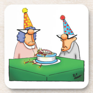 Dessous-de-verre Amusant Joyeux Humour d'anniversaire Dessous de ve