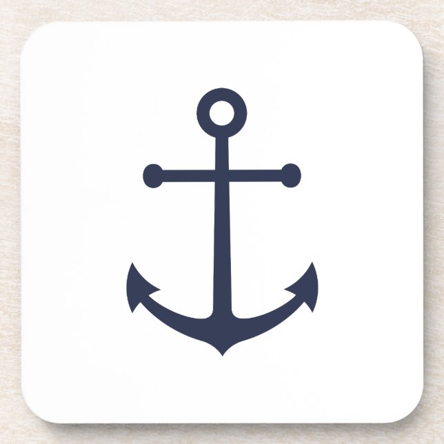 Dessous-de-verre Ancre bleue marine (Devant)