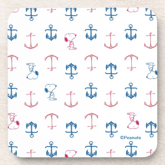 Dessous-de-verre Ancre nautique Snoopy Motif (Devant)