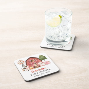 Dessous-de-verre Animaux de la ferme, Animaux mignons, Grange rouge