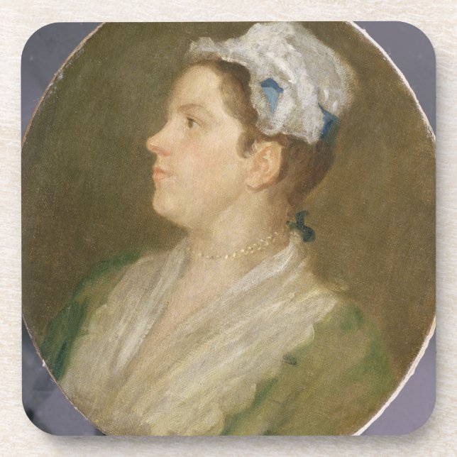 Dessous-de-verre Anne Hogarth (1701-71), c.1740 (huile sur toile) (Devant)