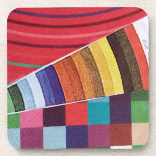 Dessous-de-verre anneaux, cercles et chèques mini collage