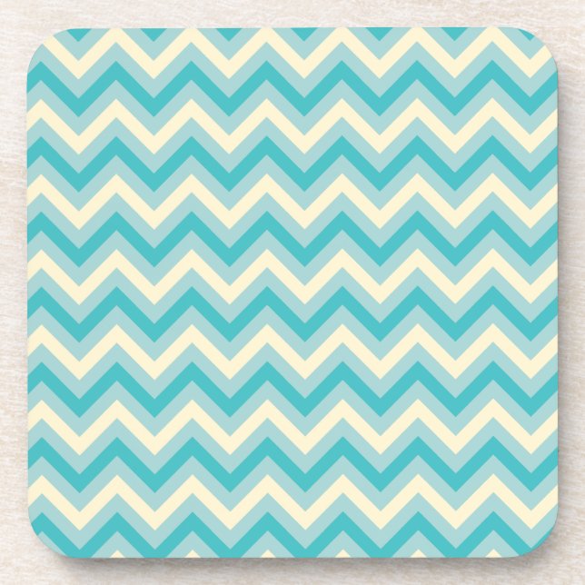 Dessous-de-verre Aqua Chevron (Devant)