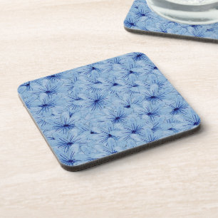Dessous-de-verre Aquarelle Bouquet de fleurs sauvages bleues