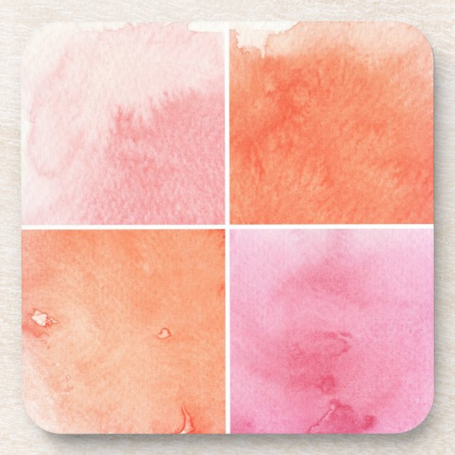 Dessous-de-verre aquarelle colorée (Devant)