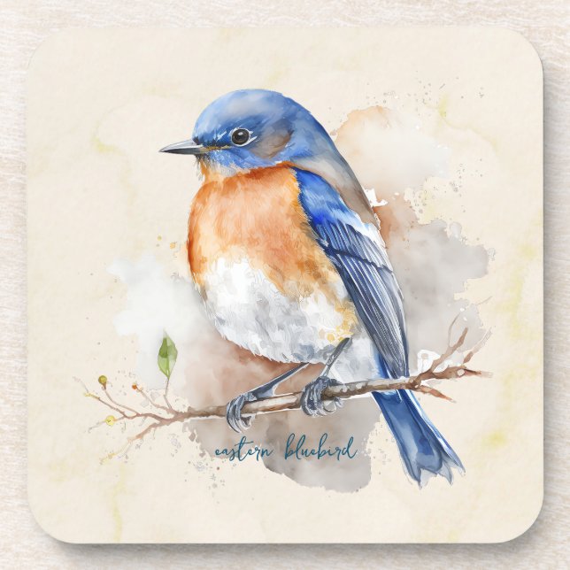 Dessous-de-verre Aquarelle de bleuet oriental adorable (Devant)