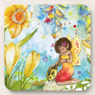 Dessous-de-verre Aquarelle de fée illustration fantaisie