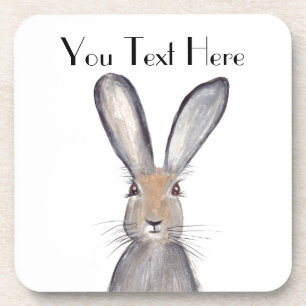 Dessous-de-verre Aquarelle de lapin lièvre Faune Animal Cute