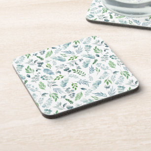 Dessous-de-verre Aquarelle moderne Verdure botanique Eucalyptus