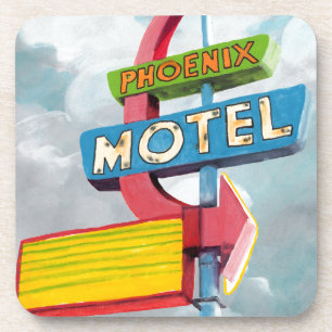 Dessous-de-verre Aquarelle Motel Phoenix