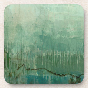 Dessous-de-verre Aquarelle verte contemporaine