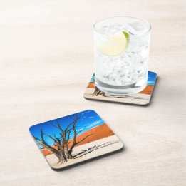 Dessous-de-verre Arbre mort à Deadvlei, Namibie