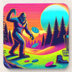 Dessous-de-verre Arbres noirs   Bigfoot Disc Golf Humour