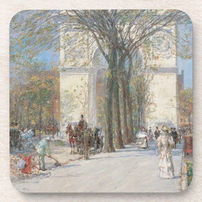 Dessous-de-verre Arc de Washington, Printemps par Frederick Childe  (Devant)