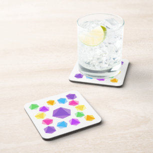 Dessous-de-verre Arc-en-ciel D8 Dice Drick Coasters