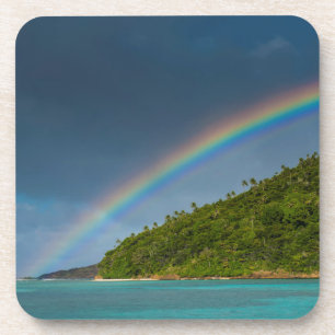 Dessous-de-verre Arc-en-ciel sur l'île, Samoa américaines