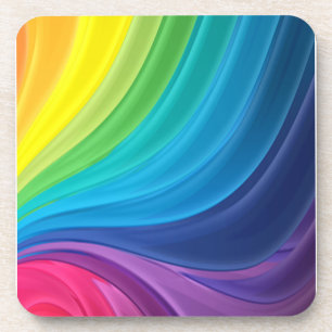 Dessous-de-verre Arc-en-ciel tourbillonnant de peinture