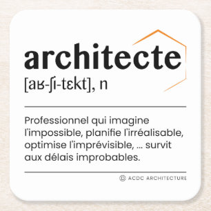 Dessous-de-verre Architecte
