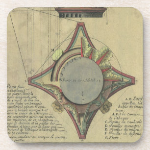 Dessous-de-verre Architecture vintage, Couronne de capital décorati