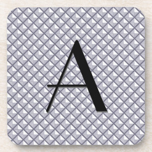 Dessous-de-verre Argent, look métallique, grille cloutée