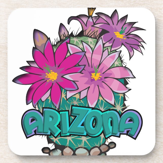 Dessous-de-verre Arizona Cactus Blooms (Devant)