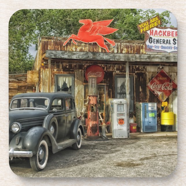 Dessous-de-verre Arizona Route 66 rustique rétro store (Devant)