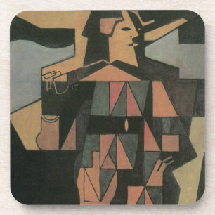 Dessous-de-verre Arlequin par Juan Gris, Art Cubiste Vintage
