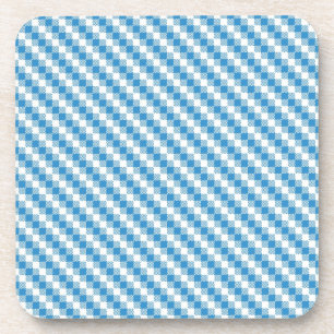 Dessous-de-verre arrière - plan Bleu-blanc de carrés