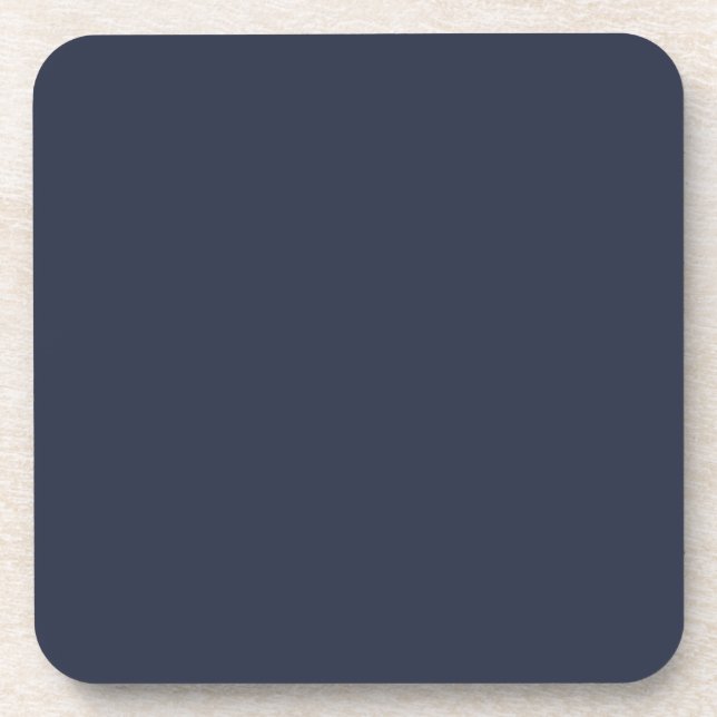 Dessous-de-verre Arrière - plan couleur foncé bleu foncé de la Mari (Devant)