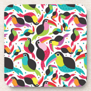 Dessous-de-verre arrière - plan exotique d'oiseau de toucan du