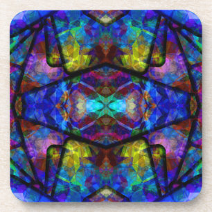 Dessous-de-verre Art abstrait médiéval de Digitals en verre souillé