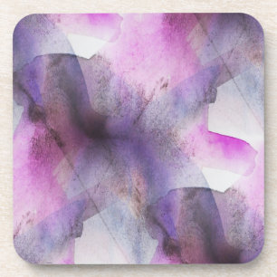 Dessous-de-verre art abstrait pourpre de cubisme sans couture