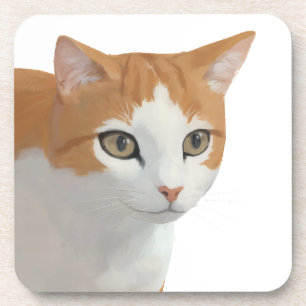 Dessous-de-verre Art de chat roux adorable