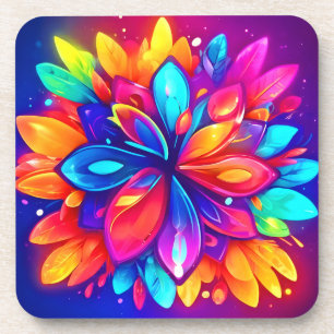 Dessous-de-verre Art de fleurs psychédéliques
