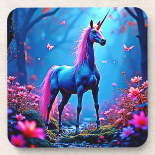 Dessous-de-verre Art de licorne de fantasy mystique