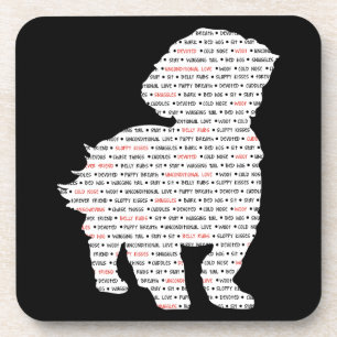 Dessous-de-verre Art de mot de Shih Tzu