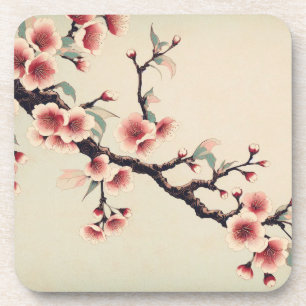 Dessous de verre Art déco japonais en fleurs de ce