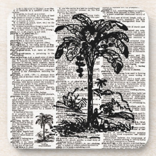 Dessous-de-verre Art du dictionnaire Palm Tree