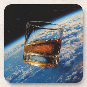 Dessous-de-verre Art du Whisky : Dans l'espace (Peinture n° 2)