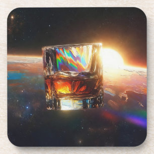 Dessous-de-verre Art du Whisky : Dans l'espace (Peinture n° 6)