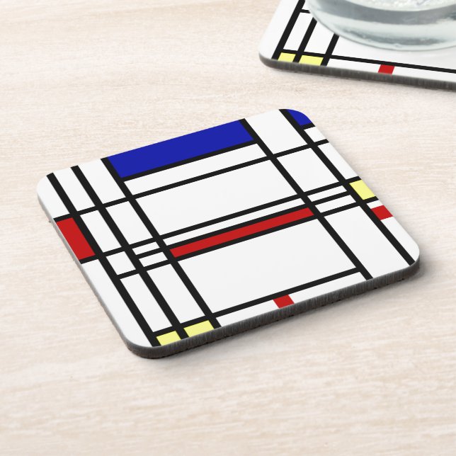 Dessous-de-verre Art moderne de Mondrian (Côté gauche)