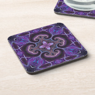 Dessous-de-verre Artistère fractale violette