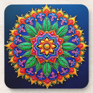 Dessous-de-verre Artistique Mandala Vibrant